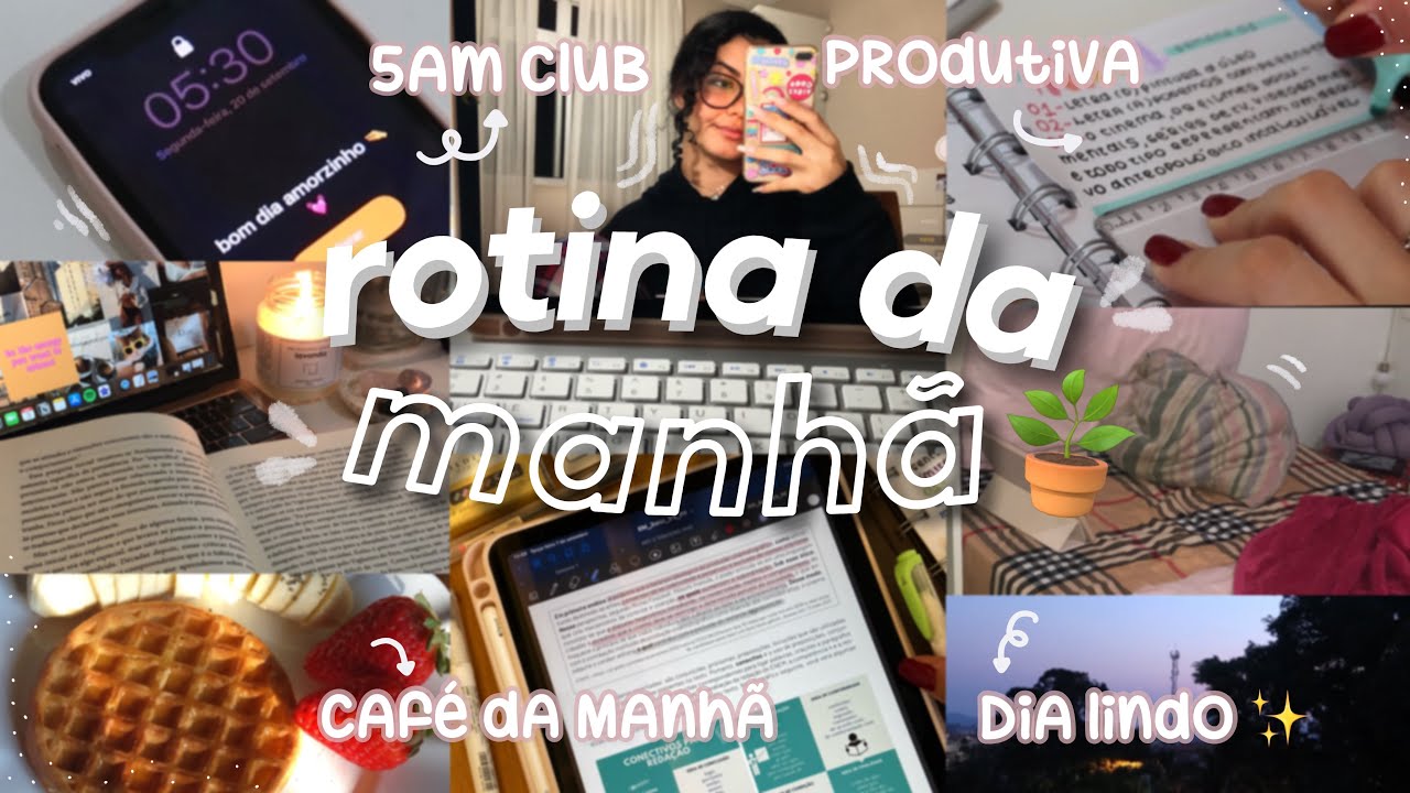 rotina da manhã: sendo “aquela garota” ☀️| 5am club, estudos, .. & hábitos 🪴📸