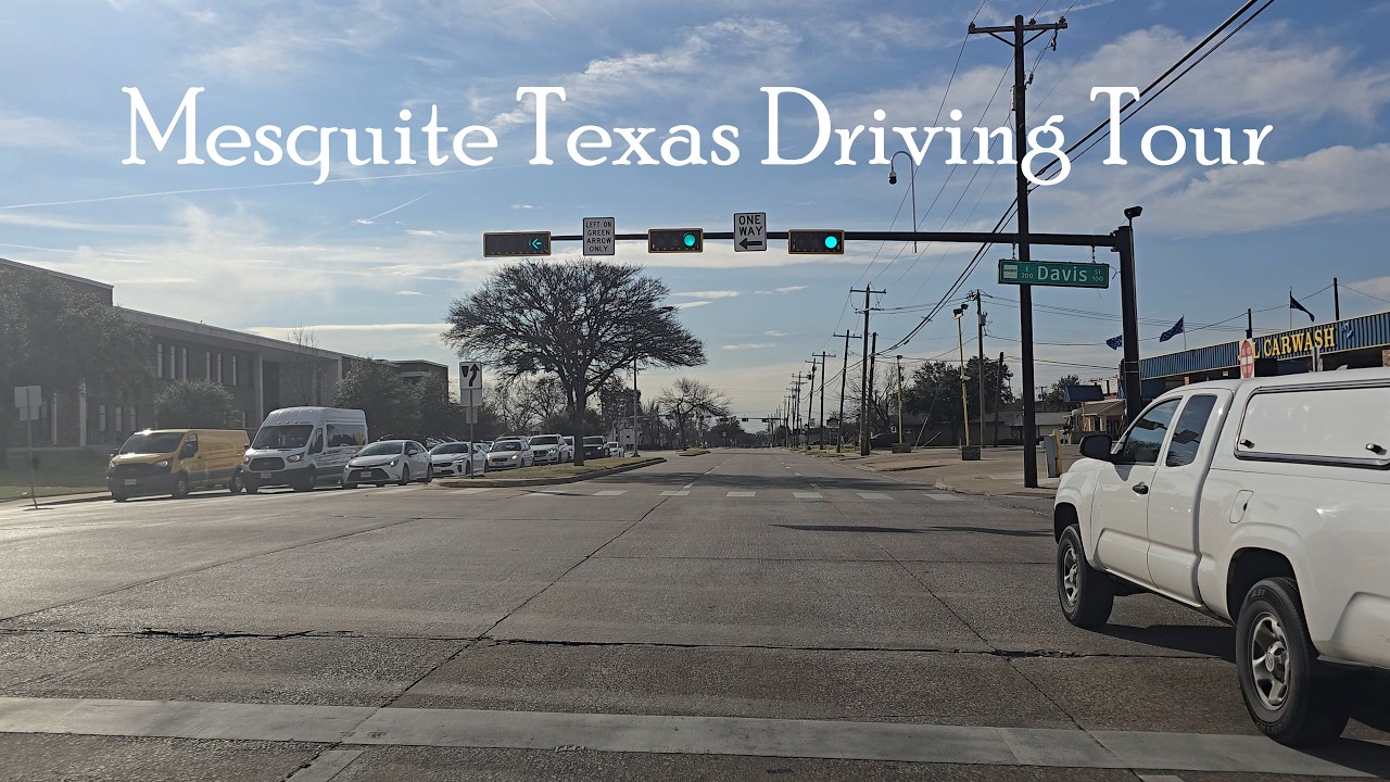 Relaxing Mesquite TX Driving Tour City Streets, Local Shops & Suburban Views Jan 2026
