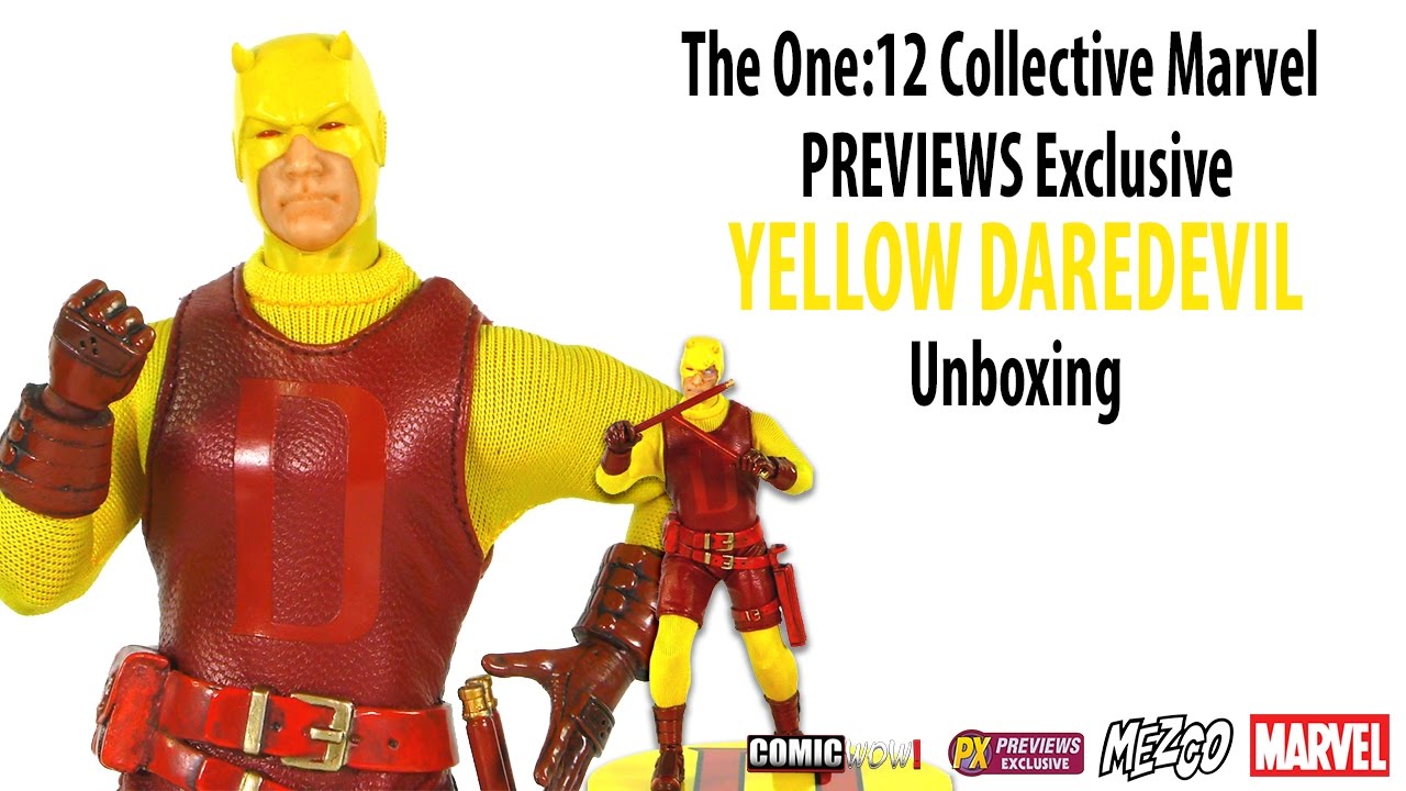 The One:12 Collective PREVIEWS Exclusive Yellow Daredevil Unboxing