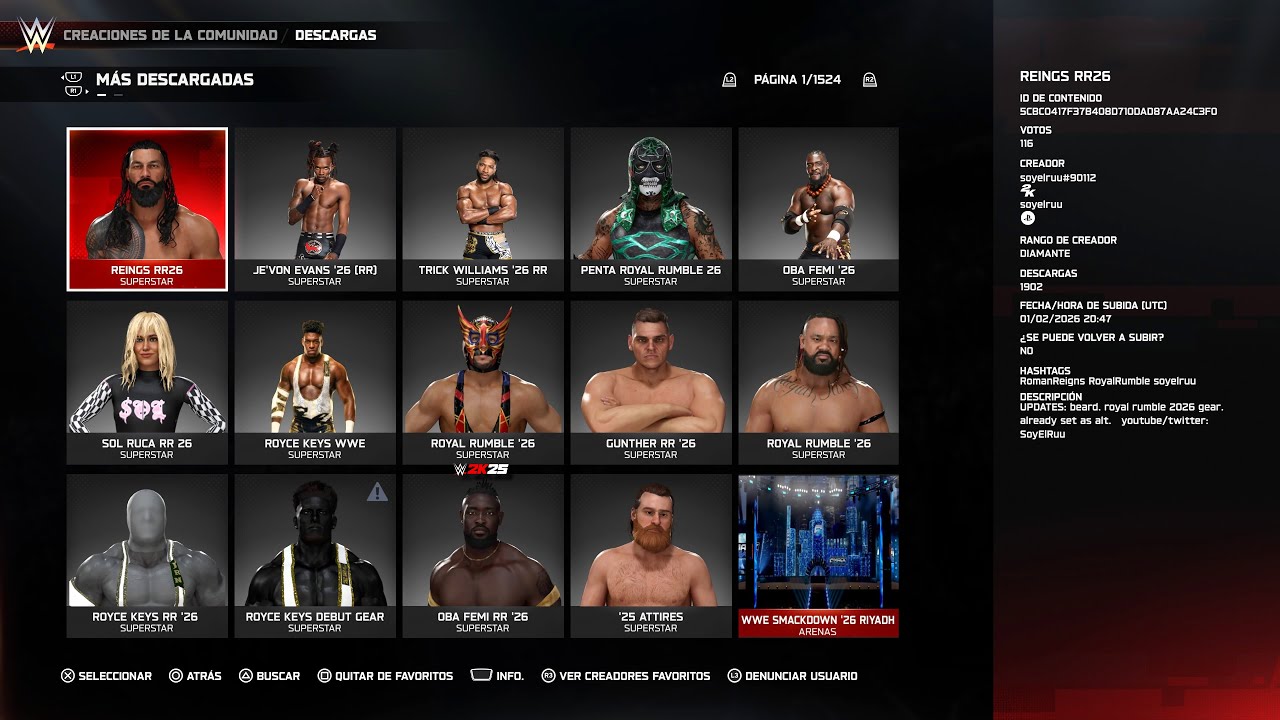WWE 2K25: BEST CAWS OF THE WEEK (02/08/26) - (02/02/26) | #48 | MEJORES CREACIONES DE LA SEMANA