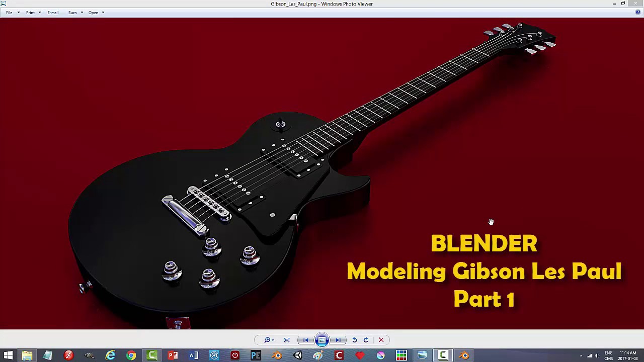 Blender: Modeling Gibson Les Paul (Part 1 of 6)