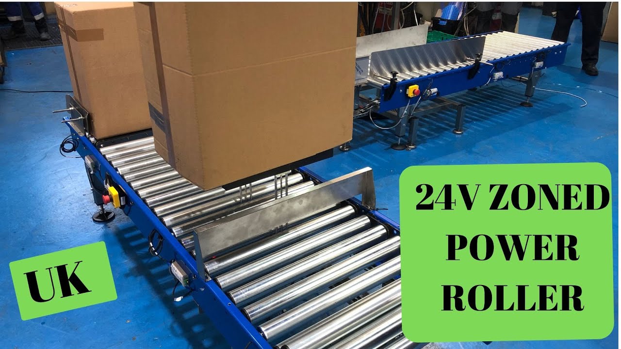 24 Volt Zoned Powered Roller Conveyor