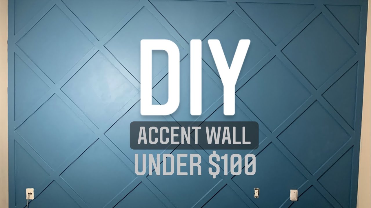 DIY Diamond Wainscoting Accent Wall | Under $100 for beginners