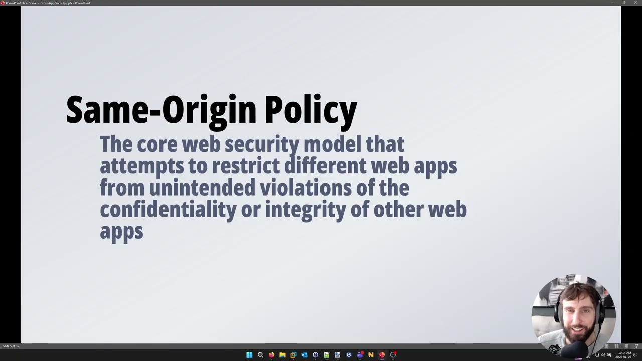 Cross-App Security: Introduction to Same-Origin Policy