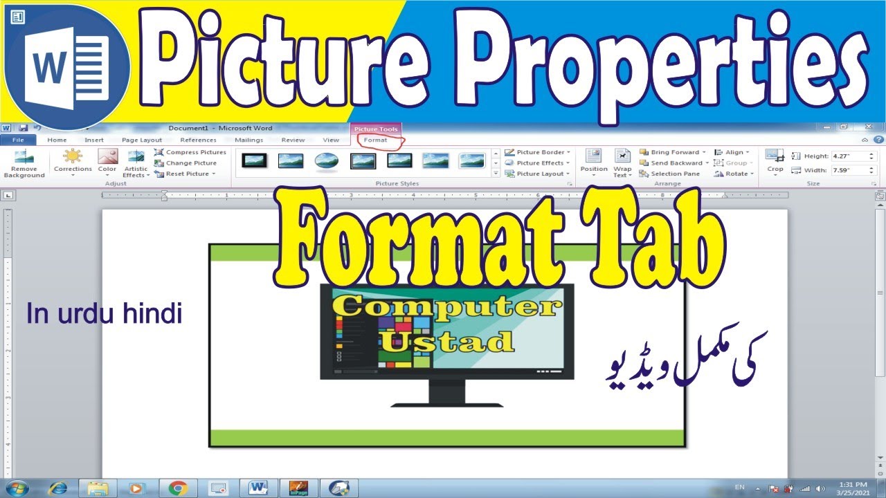 Word: Formatting Pictures | Insert Pictures-How To Format a Picture, Graphic,Photo, or Image in Word