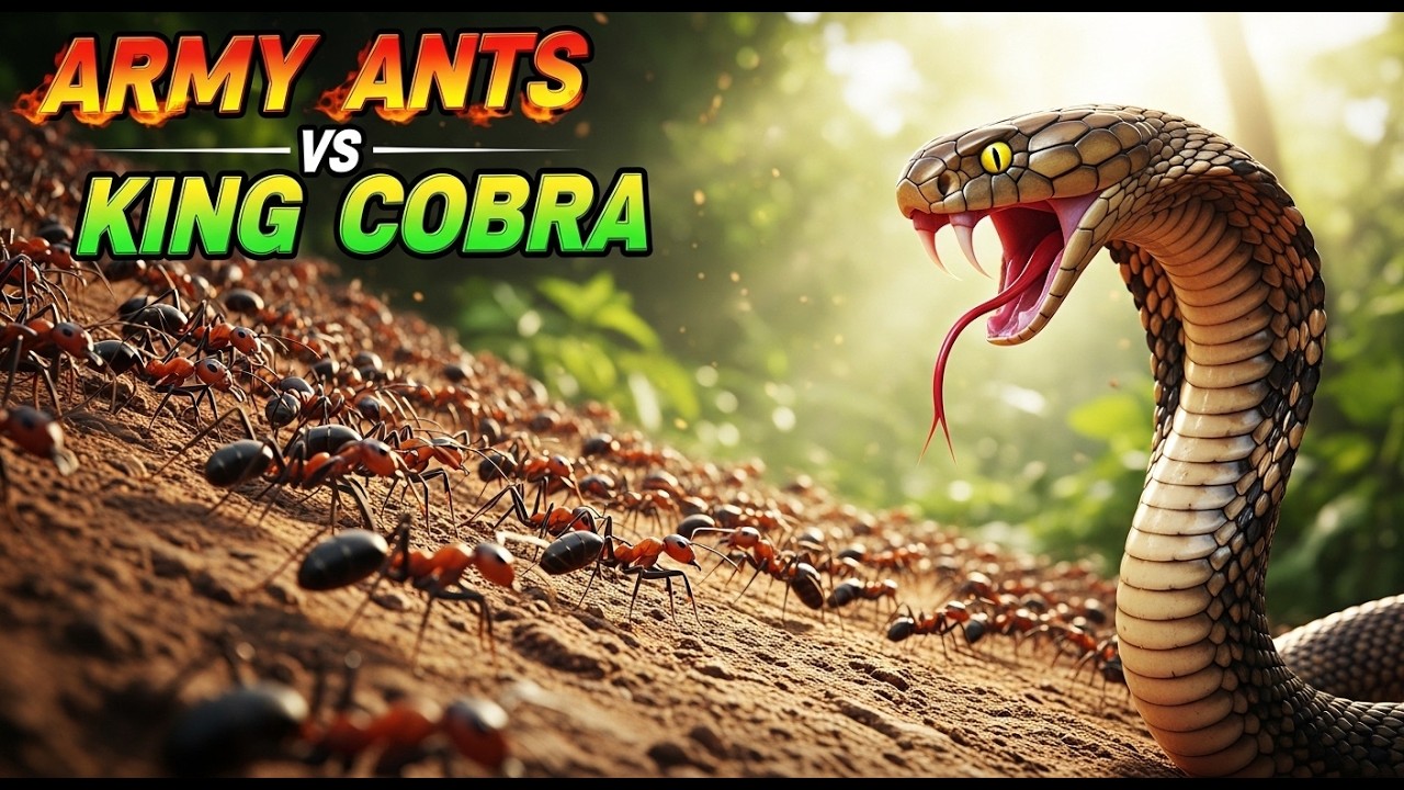 Nature’s Wildest Showdown: Army Ants vs King Cobra