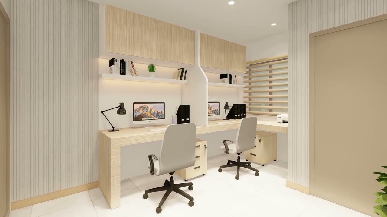 STUDY ROOM INTERIOR DESIGN 3D WALKTHROUGH