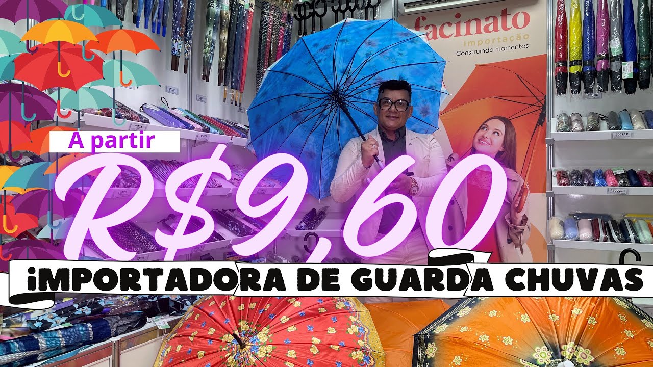 ACHEI NO BRÁS- R$9,60 A MAIOR IMPORTADORA DE GUARDA CHUVA DA CHINA COM A MELHOR QUALIDADE DO MERCADO