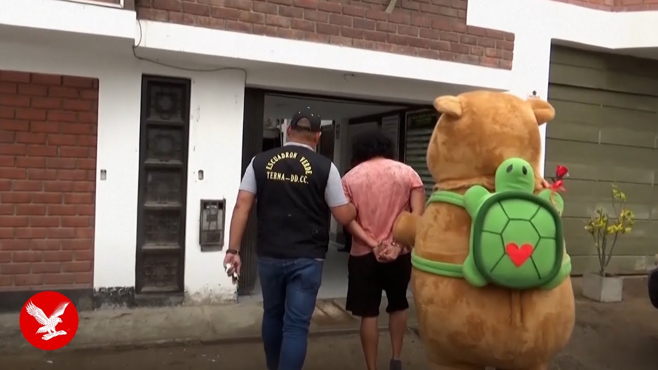 Peruvian police officer wears capybara costume to make arrest in drug probe