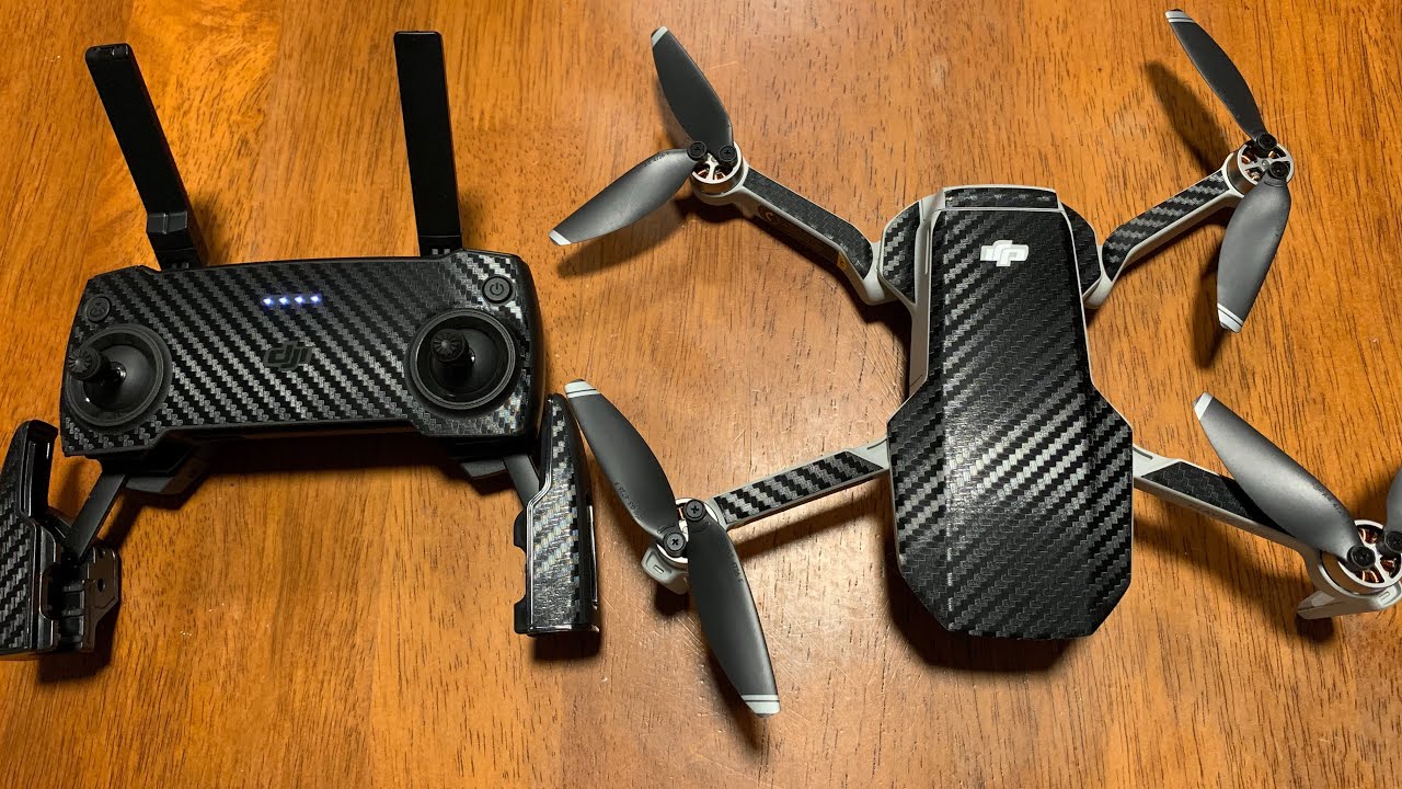 Putting sticker wrap on a DJI MAVIC MINI