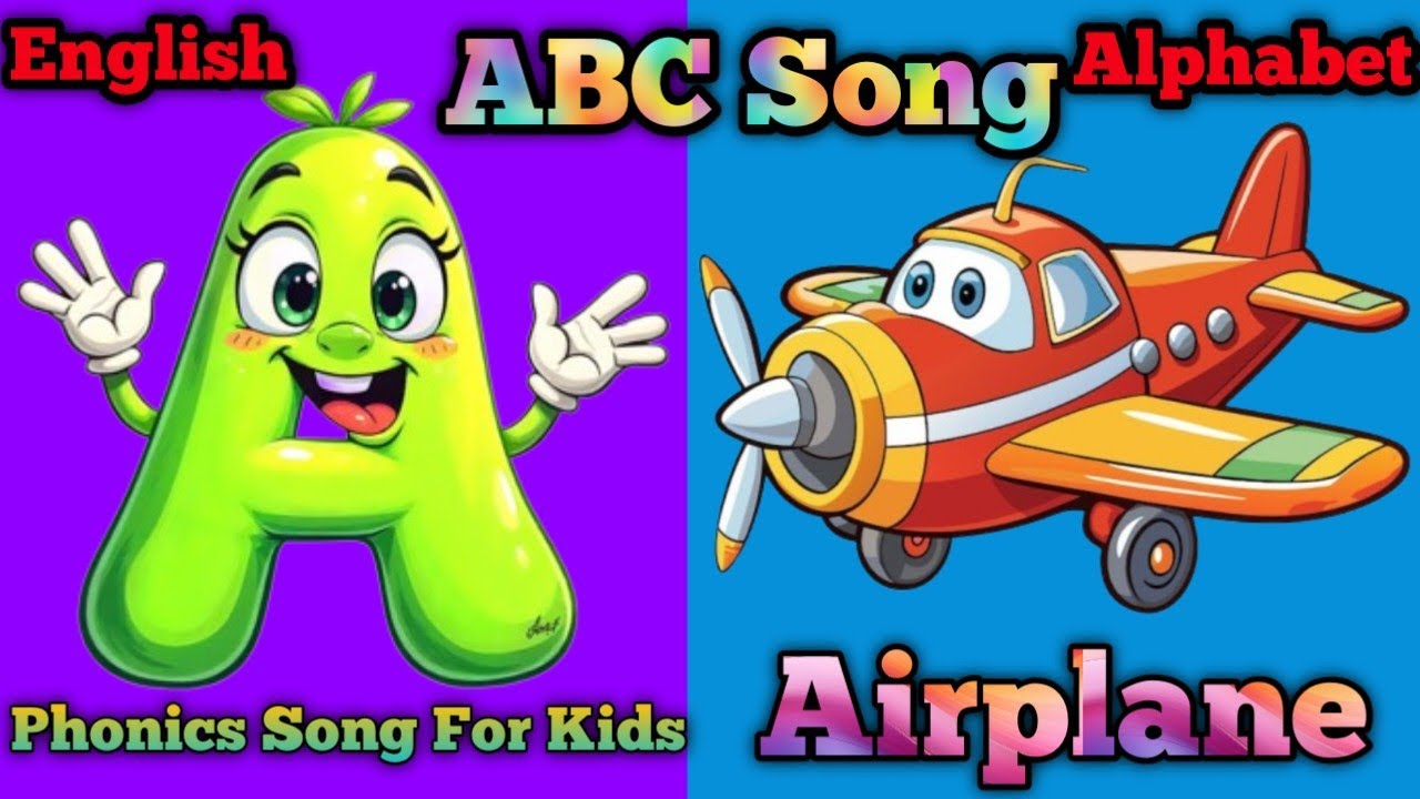 A For Airplane।। ABC Songs।। Phonics Song For Kids 🍎🍏।।