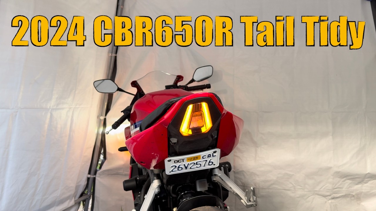 2024 HONDA CBR650R TAIL TIDY + INTEGRATED TAIL LIGHT FROM TUCKED UP SYSTEMS