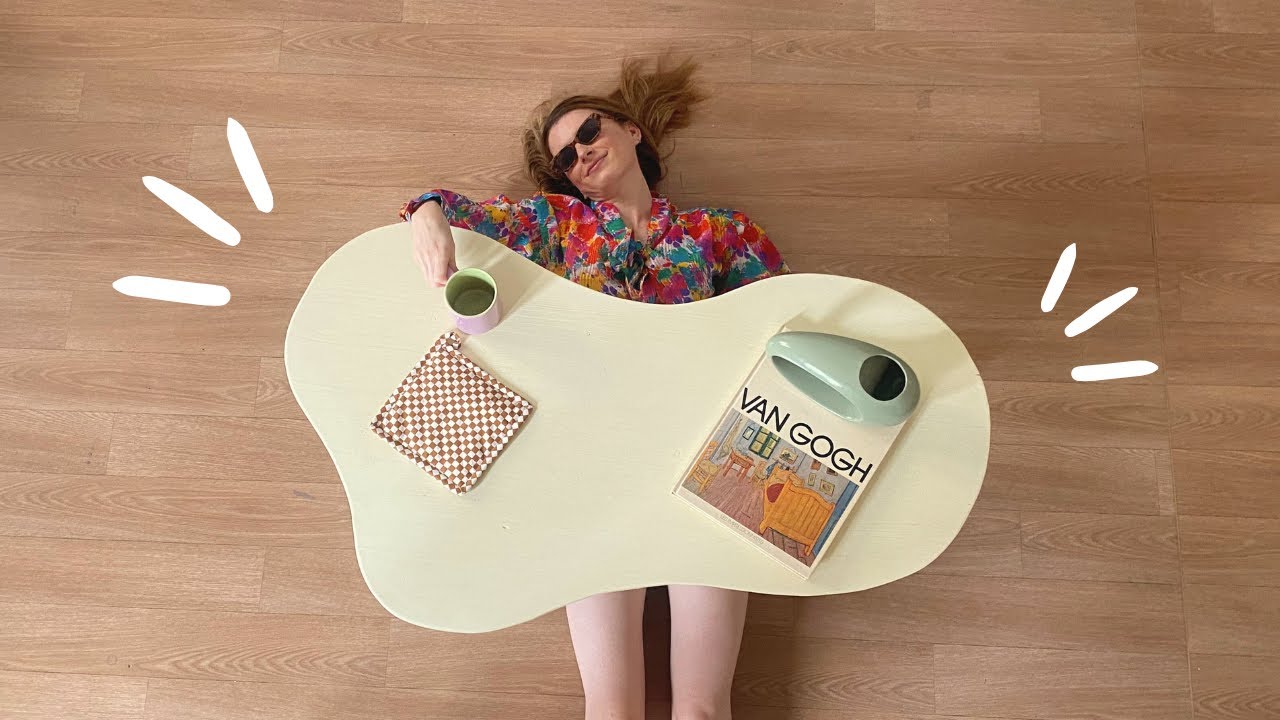 J'ai fabriqué une table basse haricot  (presque) toute seule
