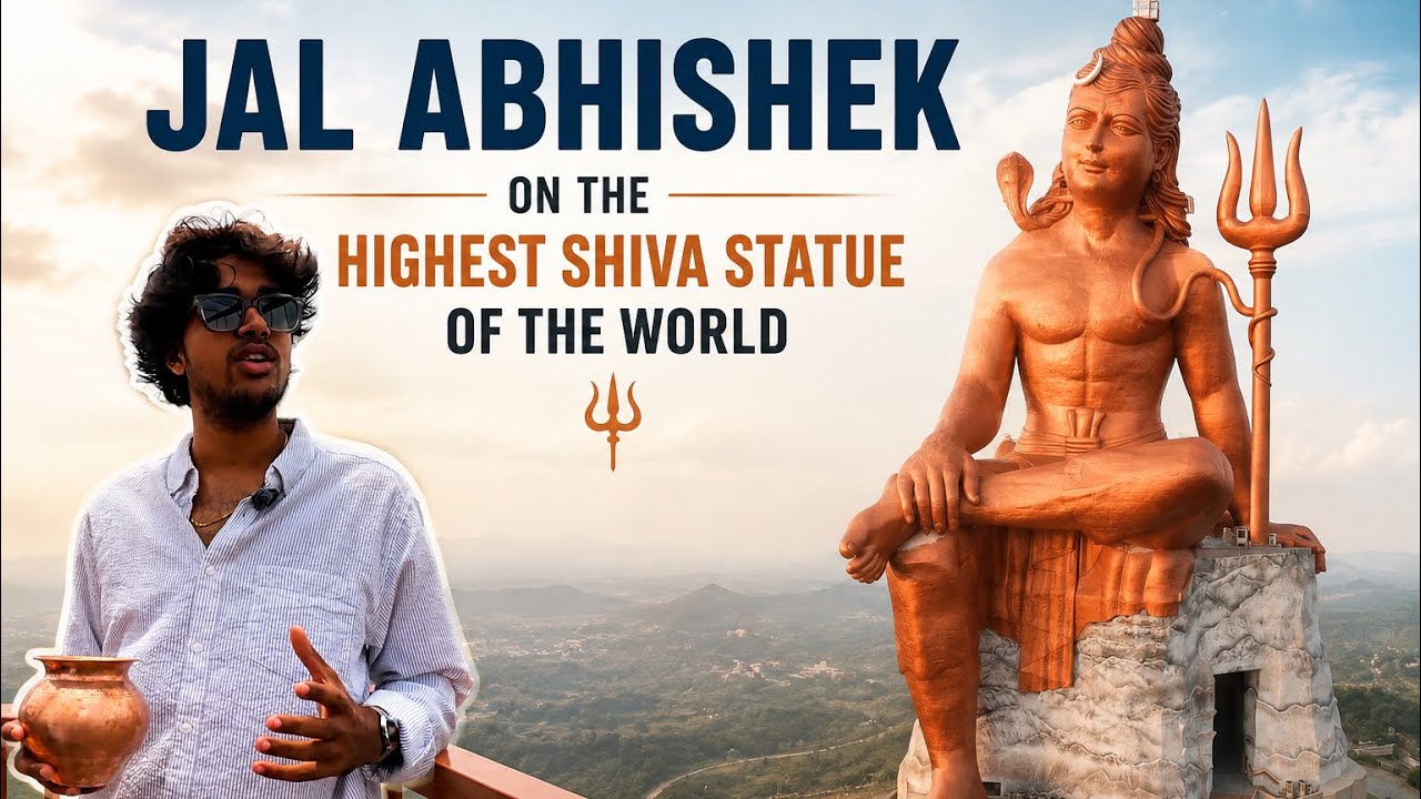 Jal Abhishek on  the highest shiva statue of the world 