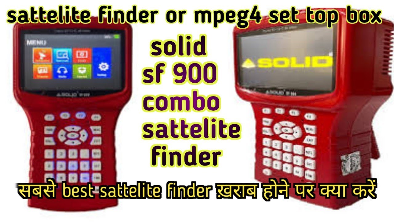 sattelite finder or mpeg4 set top box/solid sf900 combo satellite finder/all dth solution/free dish