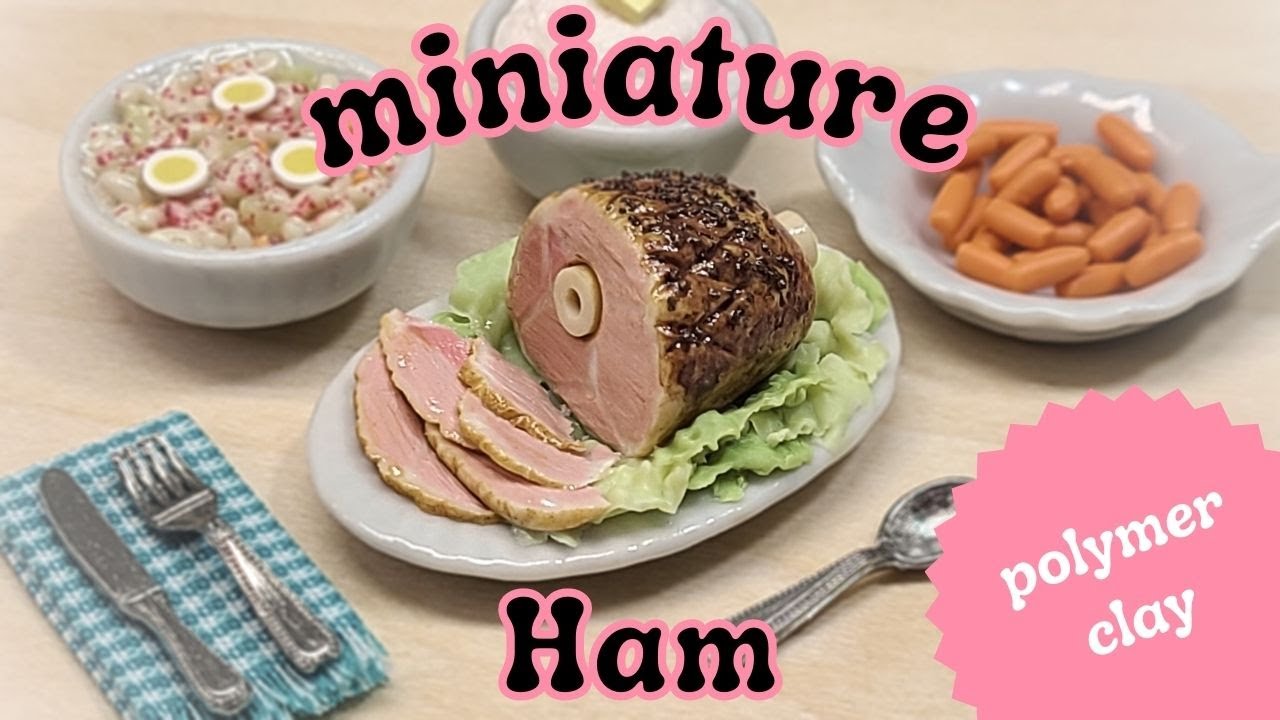 Miniature Ham | Polymer Clay Tutorial | Fake Food | DIY