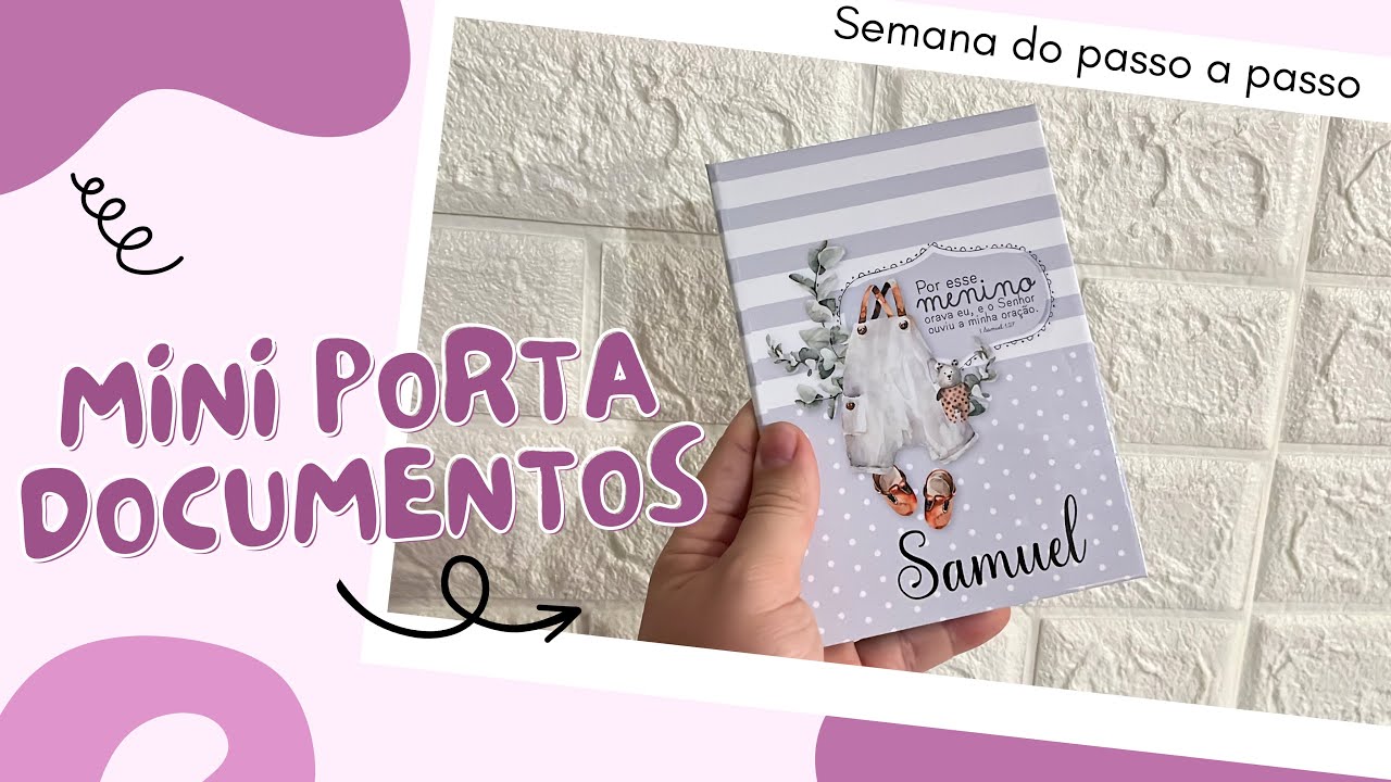 PASSO A PASSO MINI PORTA DOCUMENTOS CARTONADO - Semana do passo a passo