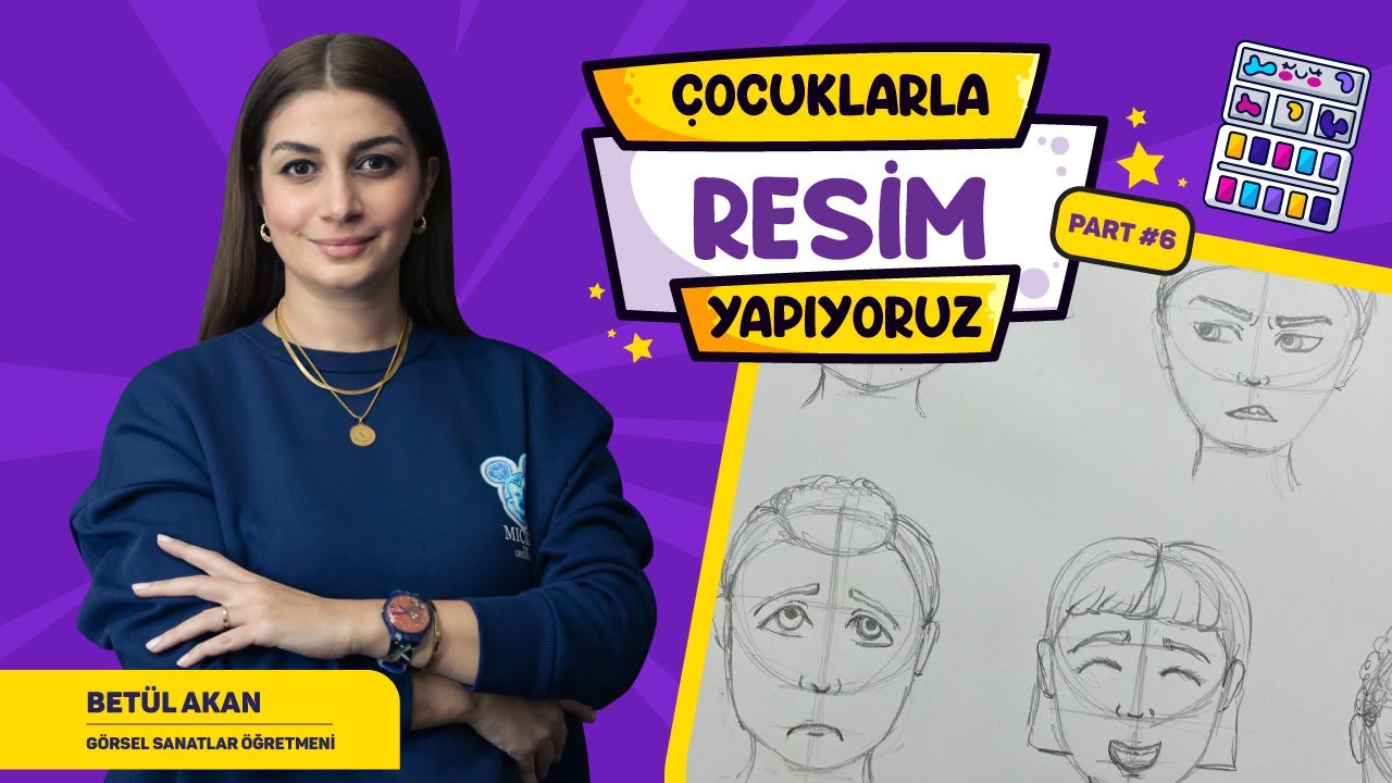 Çocuklarla Resim Yapıyoruz - Çocuklar Resimlerde Yüz Çizimlerini Nasıl Yapar?