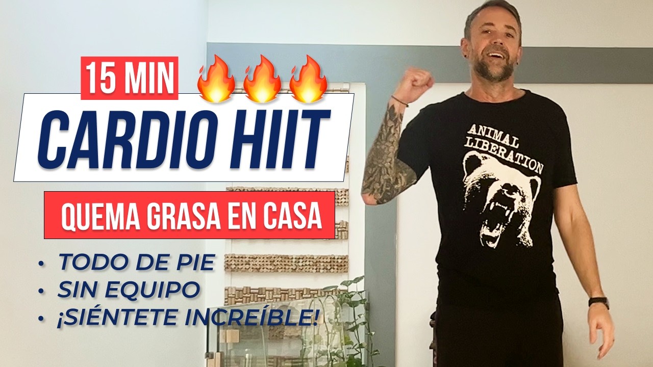 15 MIN RUTINA DE CARDIO | Todo de pie | En casa | Sin equipo | VAMOS con Brian