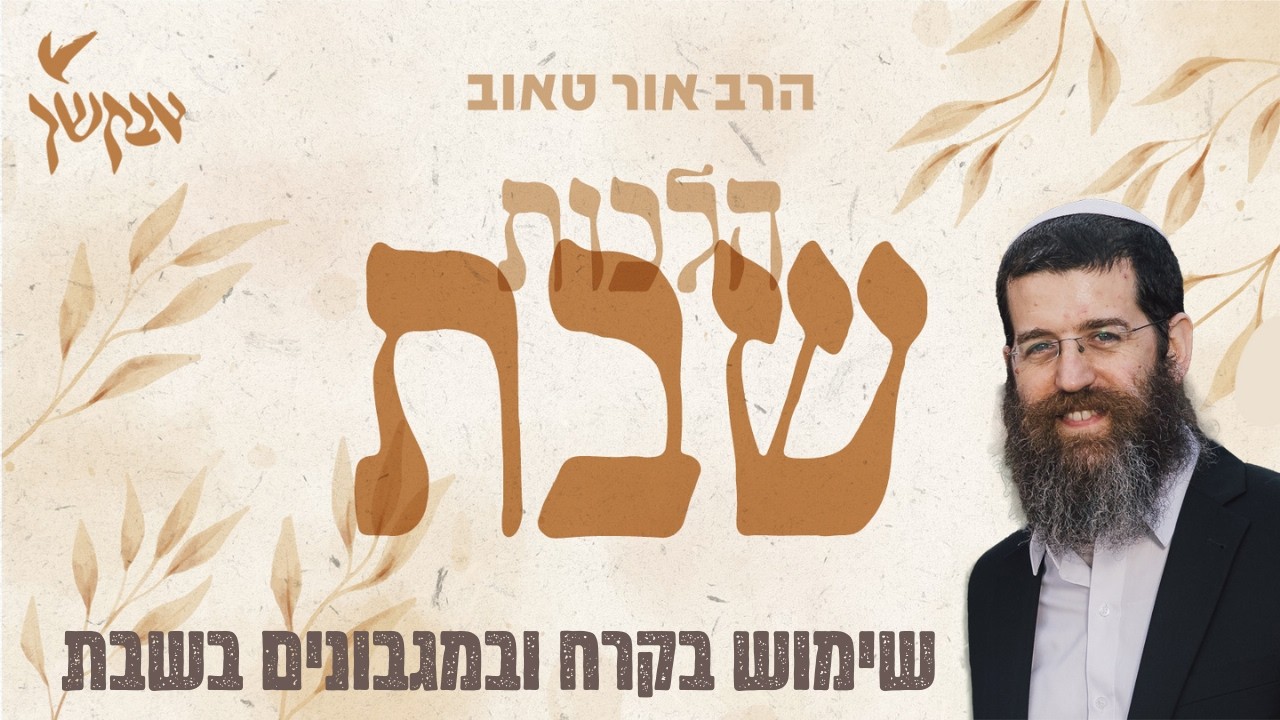 שימוש בקרח ובמגבונים בשבת | הרב אור טאוב | שיעור 55