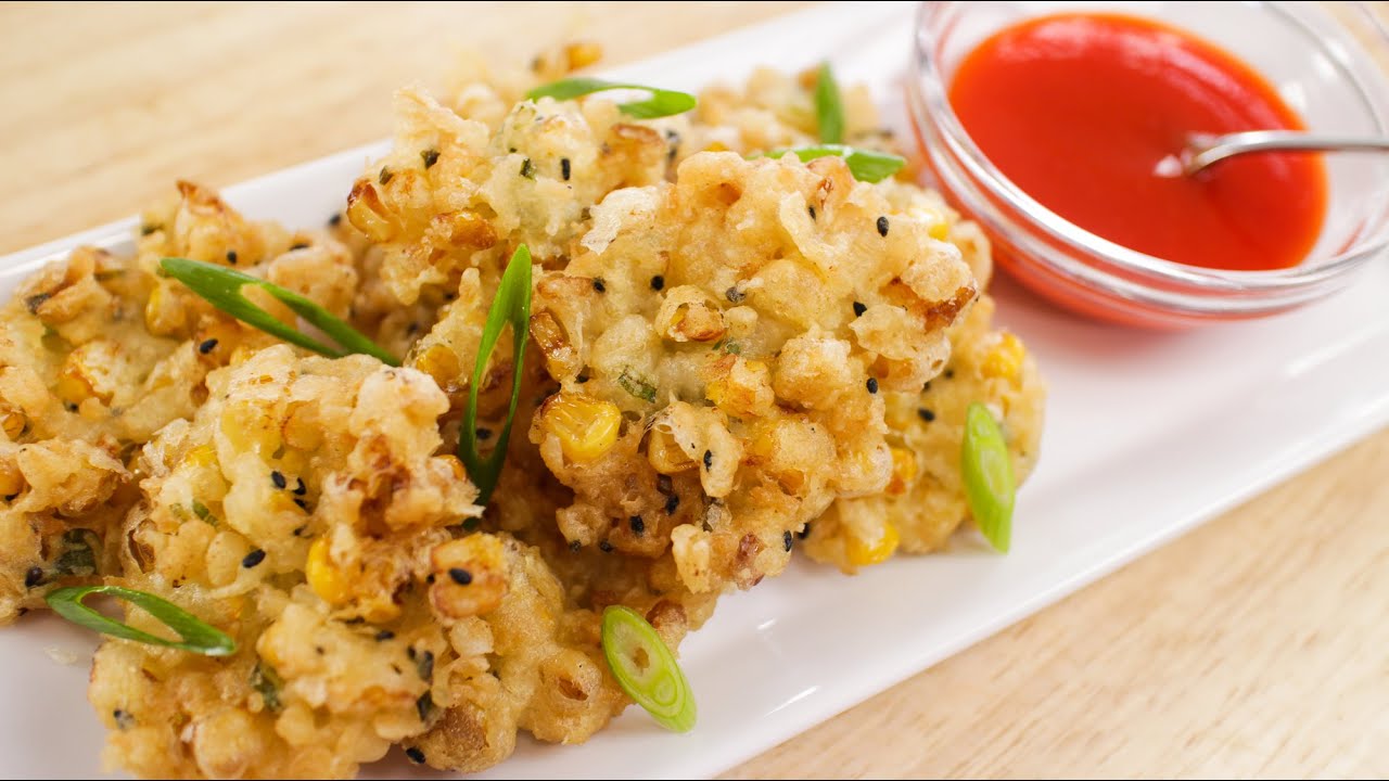 Corn Fritters Recipe ทอดมันข้าวโพด - Hot Thai Kitchen