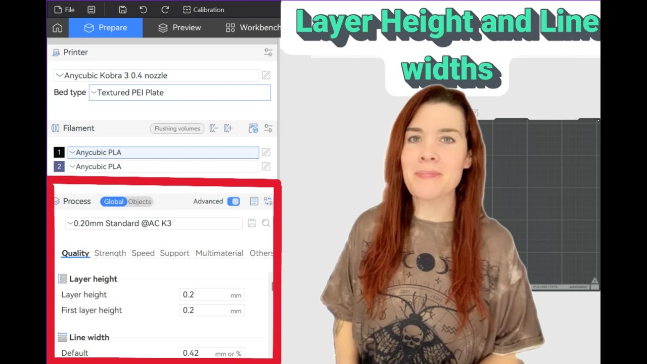 @ANYCUBIC3D  Slicer Next Layer height and line width beginners video series