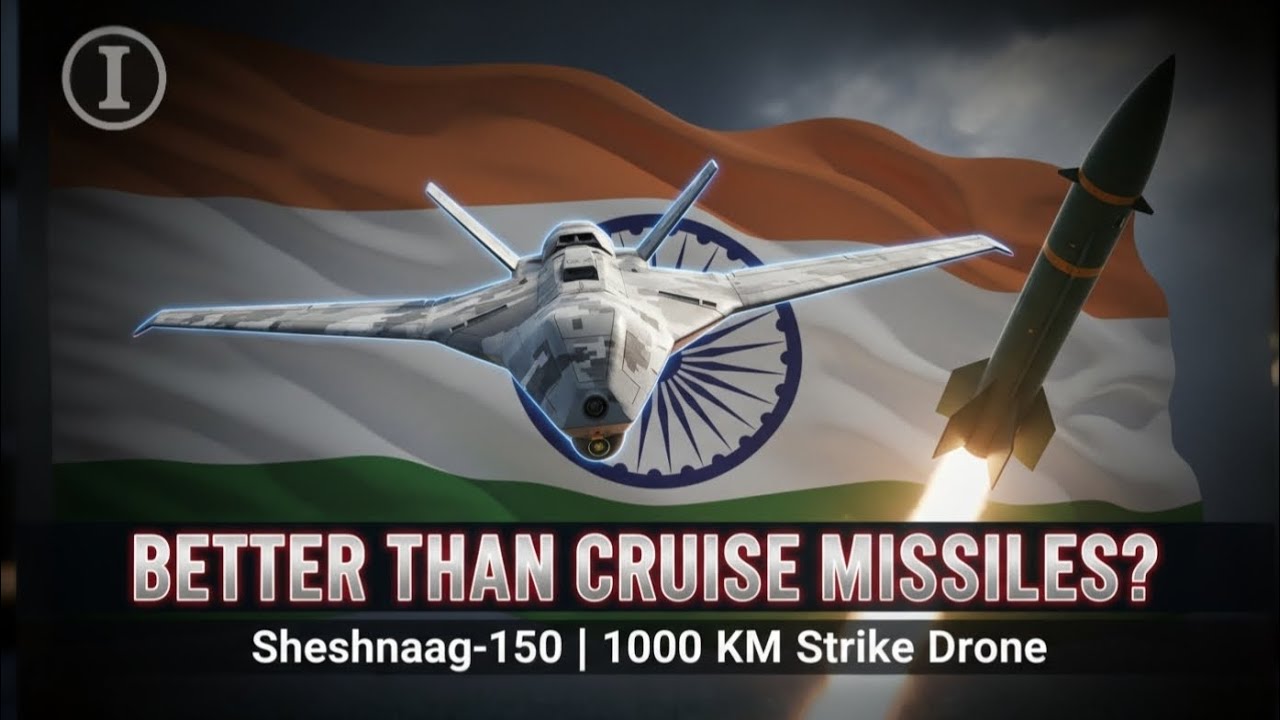 Sheshnaag-150: India&rsquo;s 1000 KM AI Swarm Drone Revealed!