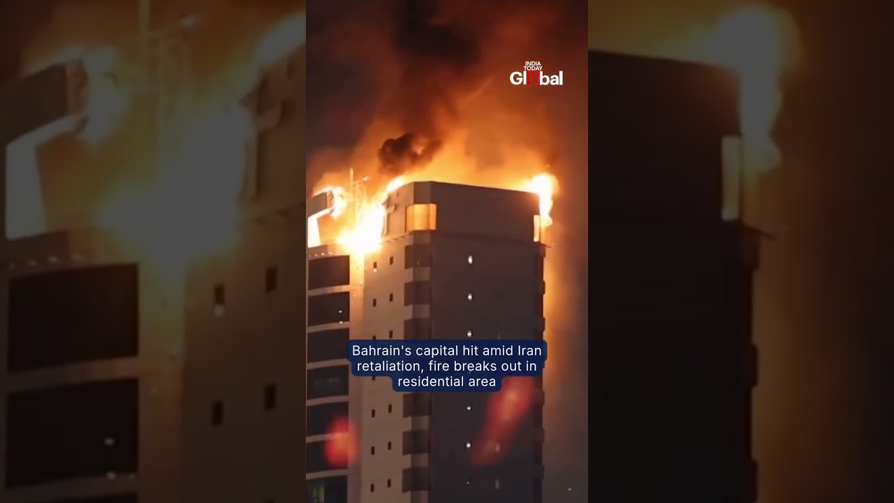 Iran News: Fire Engulfs Bahrain Building Amid Iranian Missile Retaliation | Gulf Tensions Rise