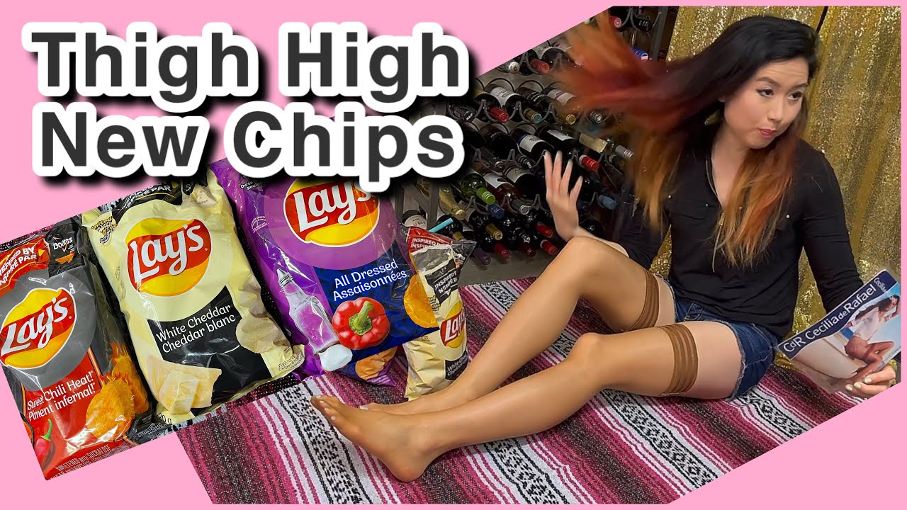 Thigh Nylons Hosiery Review - New Limited Edition Lays Collaboration Chips