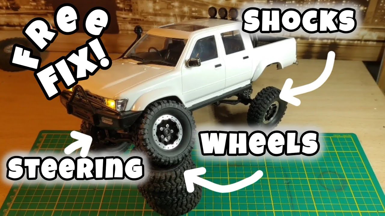 WPL C64-1 & C74-1 - HOW TO FIX FOR FREE STEERING SHOCKS