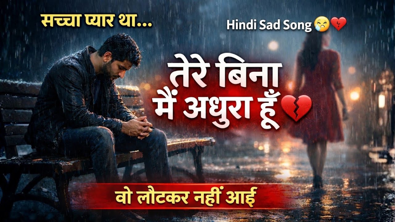 Tere Bina Main Adhura 💔 | Very Sad Love Song 2026 | Slowed + Reverb | Hindi Sad Lofi Song #manvik