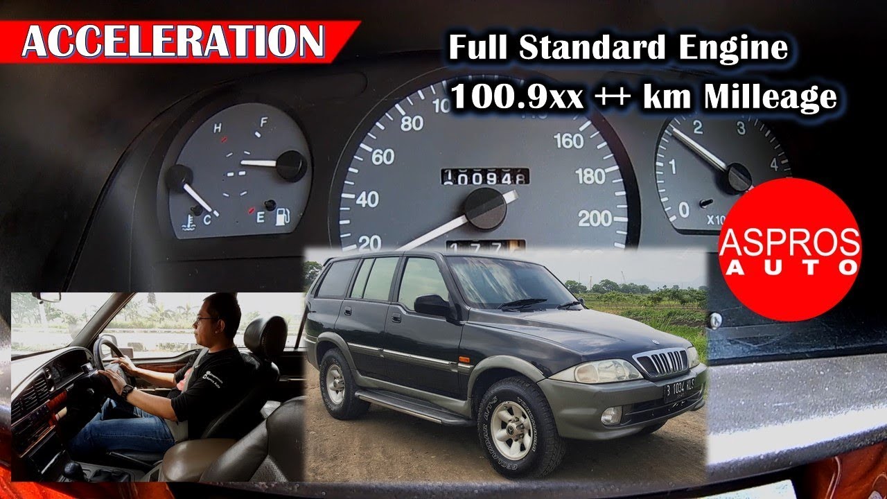 0 - 100 km/h : SSANGYONG MUSSO FACELIFT 2.3L TURBO DIESEL 2003