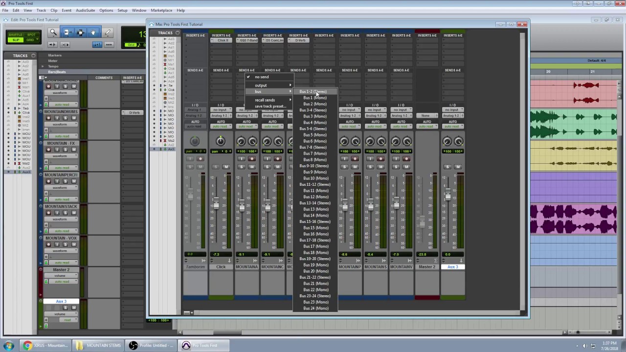 Pro Tools First   Mix Window and Routing