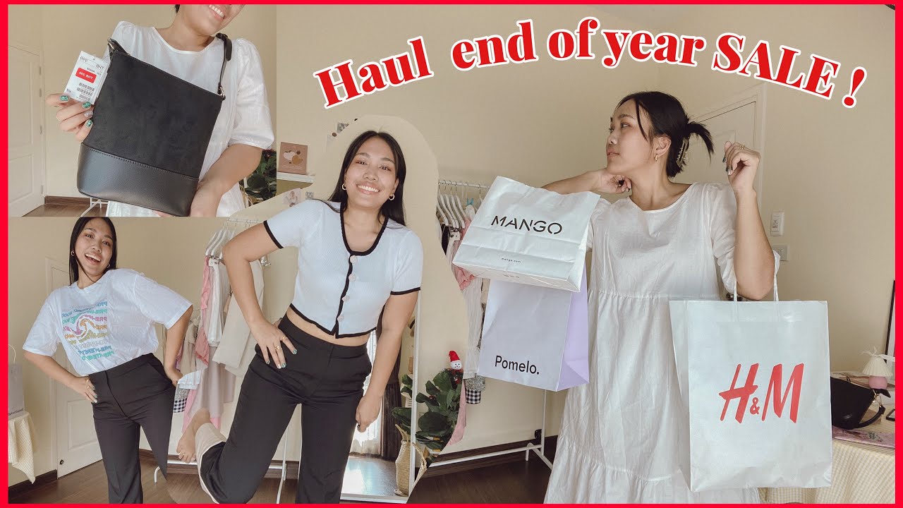 Unbox+Haul EP.6|  H&M, MANGO, Pomelo end of year sale ราคาหลักร้อยต้นๆ! |Tewfortew