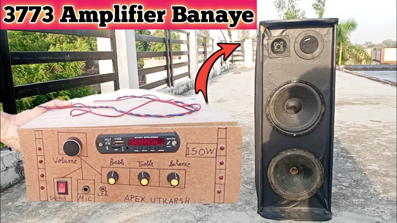 How to make 200 watt Amplifier|| With 3773 Powerful Transistor Audio Amplifier At Home 🔥🔥