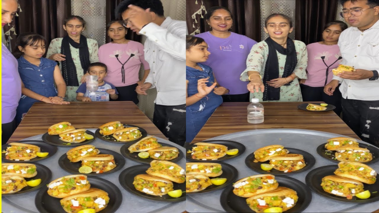 Stand the bottle 20 times and win two spicy Kulchas.bottle flip punjabi food challenge 