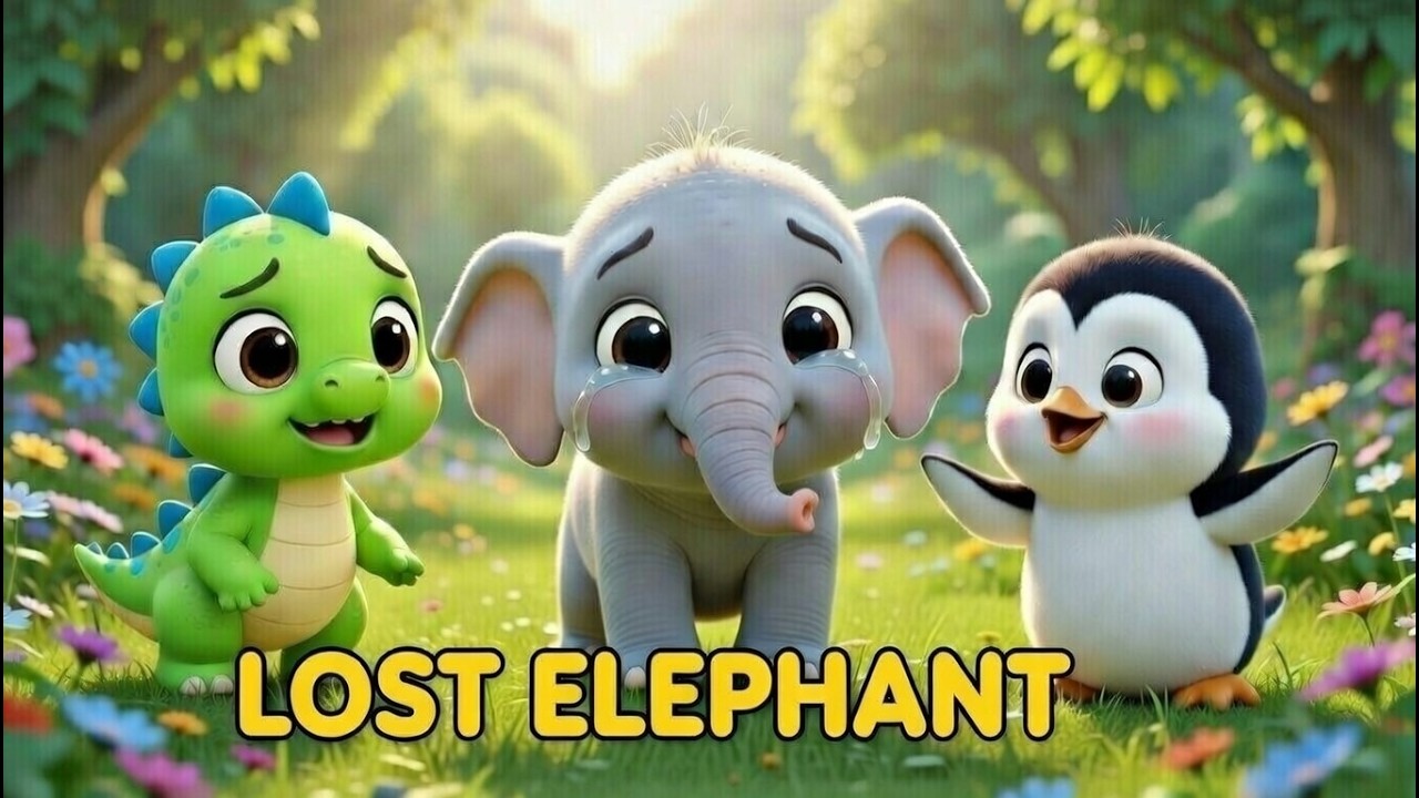 Tinku & Penguin Help the Lost Elephant 🐘💖 | 3D Kids Story | Moral Story for Children