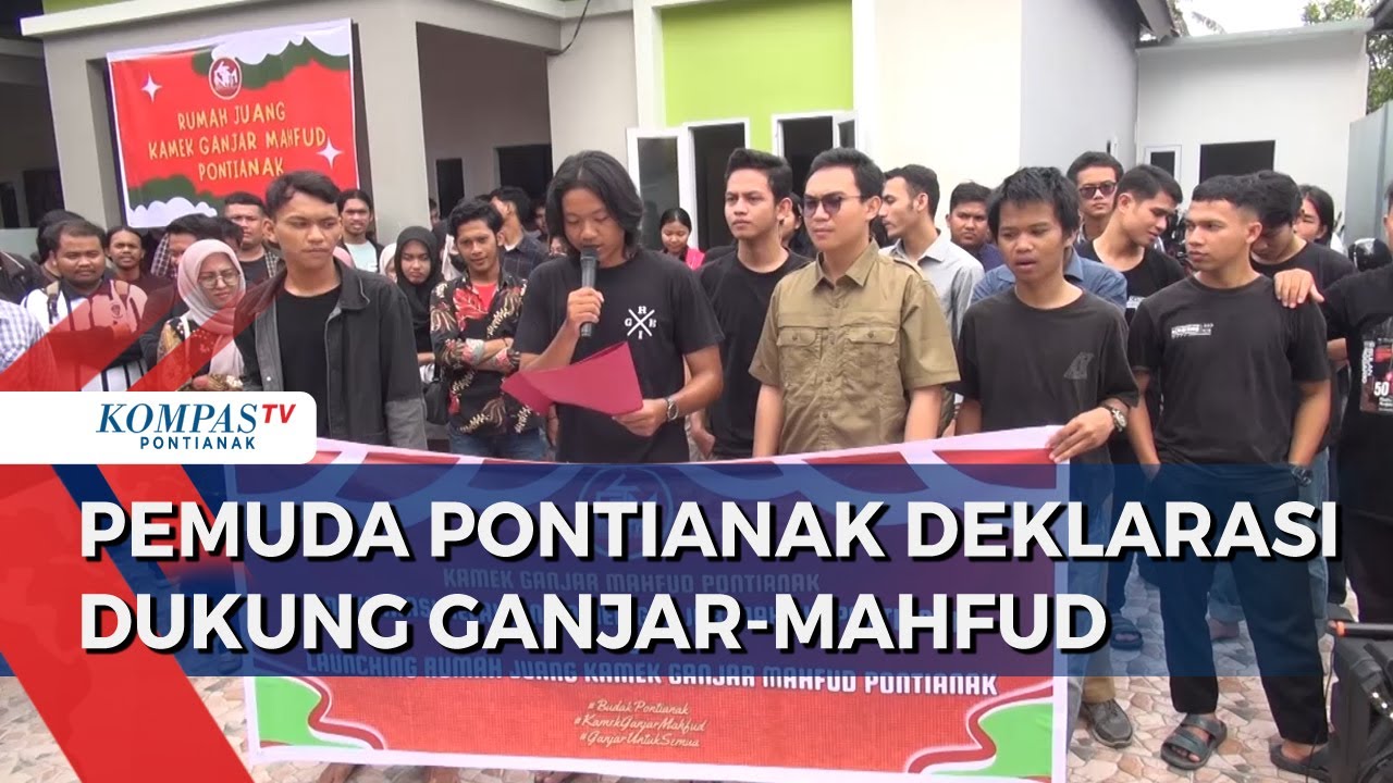 Kelompok Anak Muda di Pontianak Deklarasi Dukung Ganjar Mahfud dan Luncurkan Rumah Juang