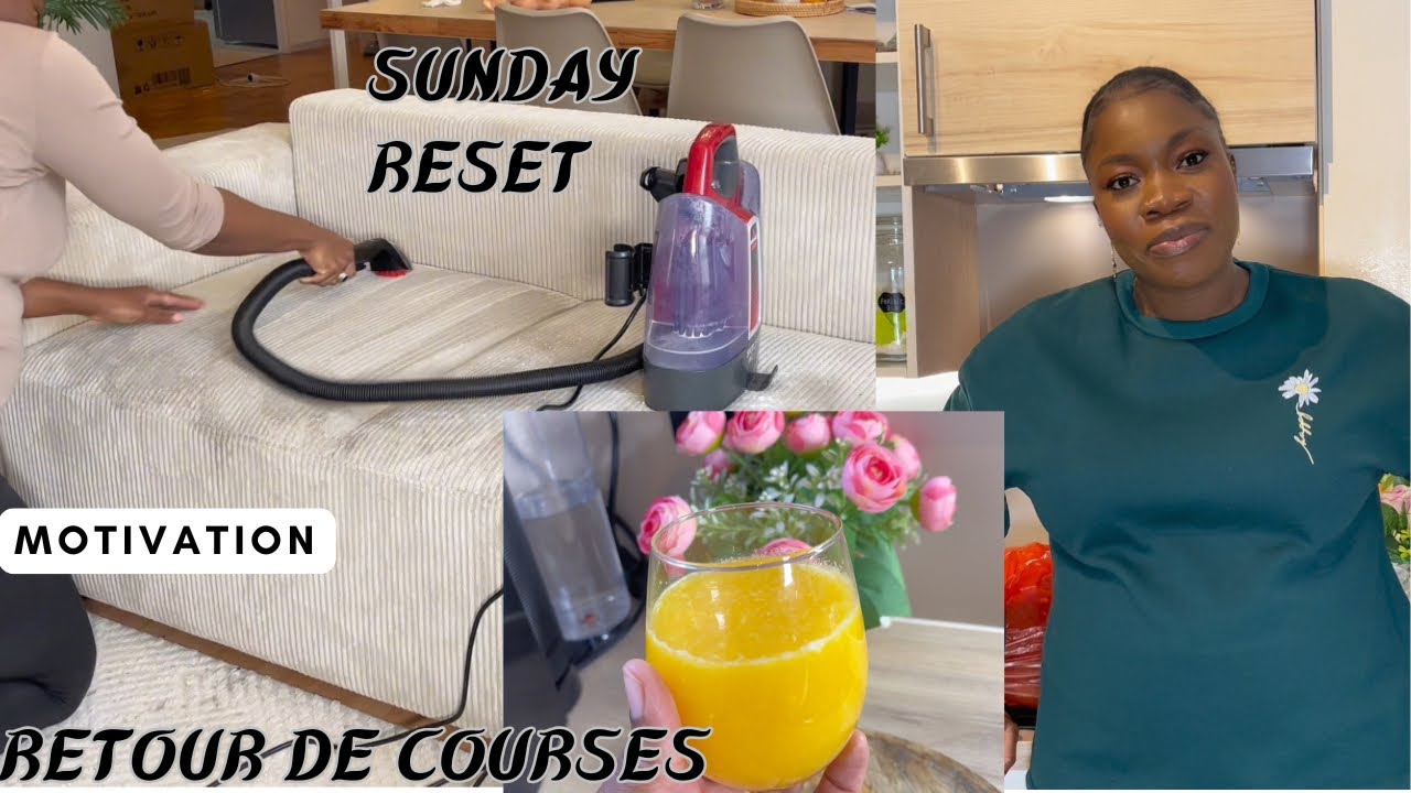 SUNDAY RESET | retour de courses mise à jour du frigo | AMZCHEF extracteur de jus ￼