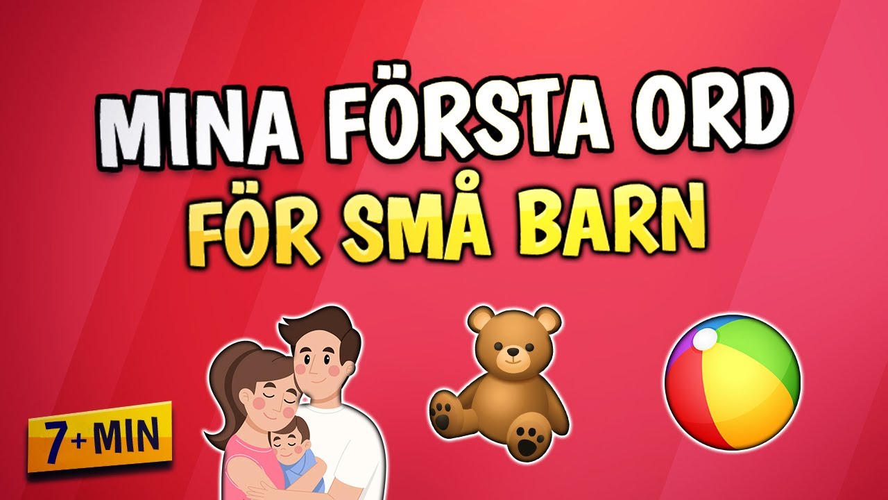 Mina första ord för små barn | Lärande barnprogram | Bilder för barn och bebisar  | Lek och lär