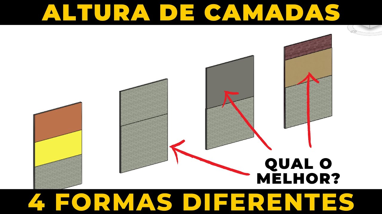 Como controlar altura de camadas da parede no Revit