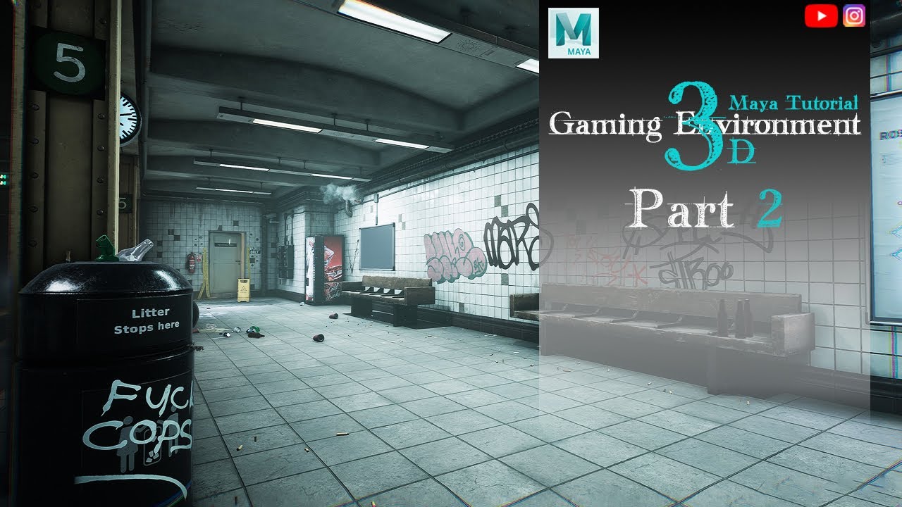 Gaming Environment Part 2: Creating a Low-Poly Railway station in Maya