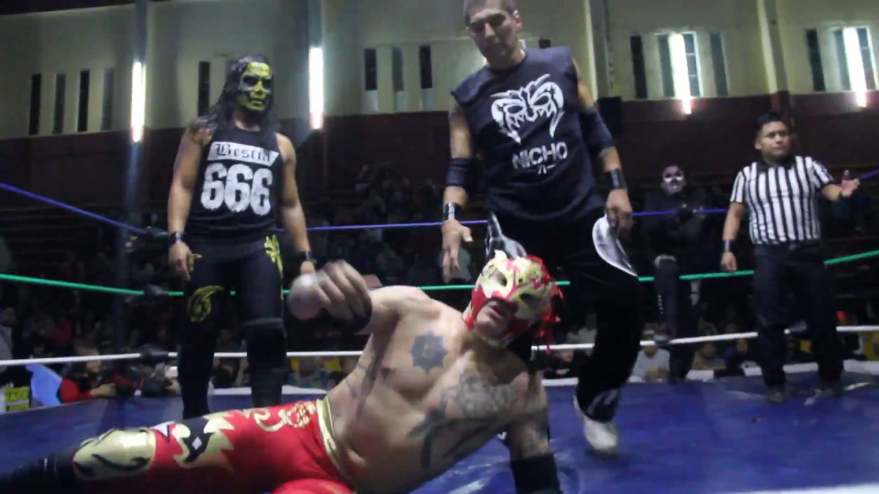 Daga, Rey Fénix y Garza Jr vs Nicho el Millonario, Damian 666 y Bestia 666.