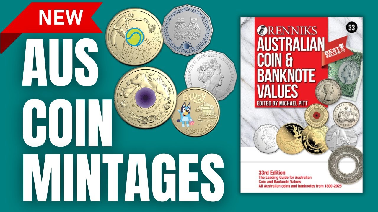 Coin Mintages and Value   NEW 2025 Renniks Australian Coin & Banknote Values 33rd Edition   Book rev
