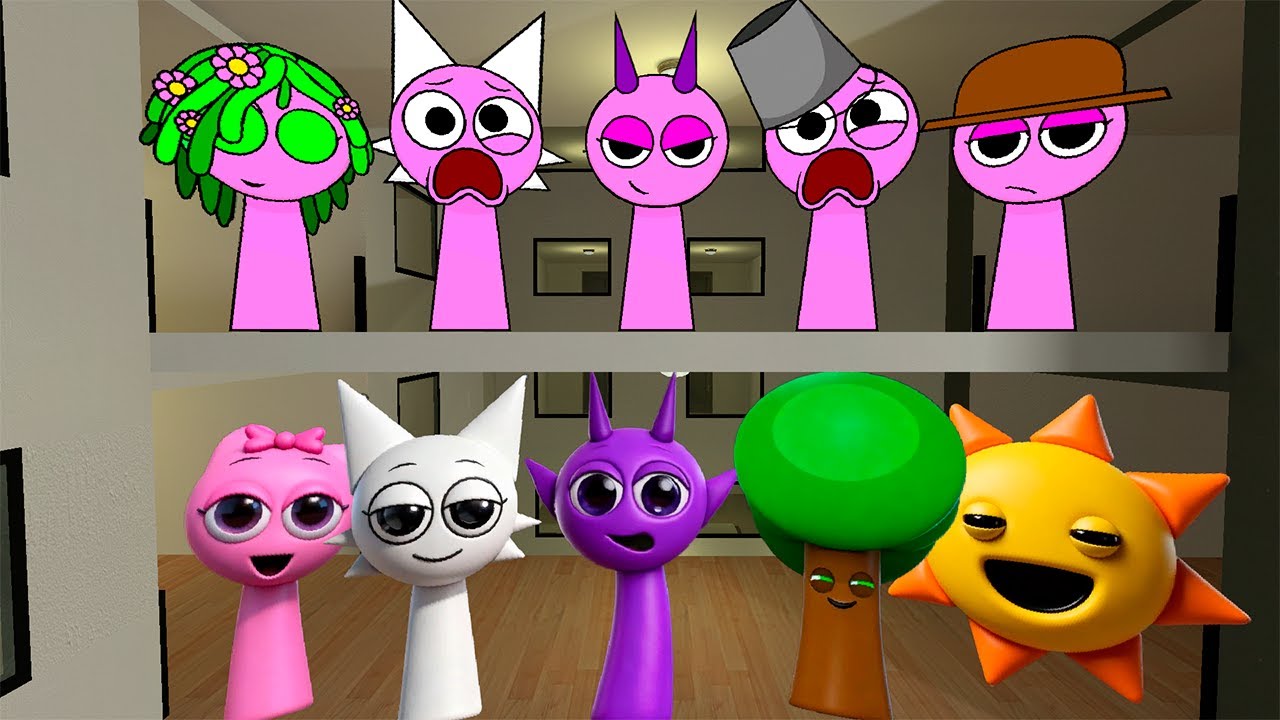 Sprunkies 4K Want to Return Their Friends from Sprunki Pinki with Different Parts
