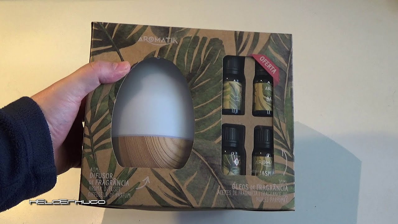 Aromatik - Difusor de aromaterapia com 4 &oacute;leos essenciais - unboxing e utiliza&ccedil;&atilde;o