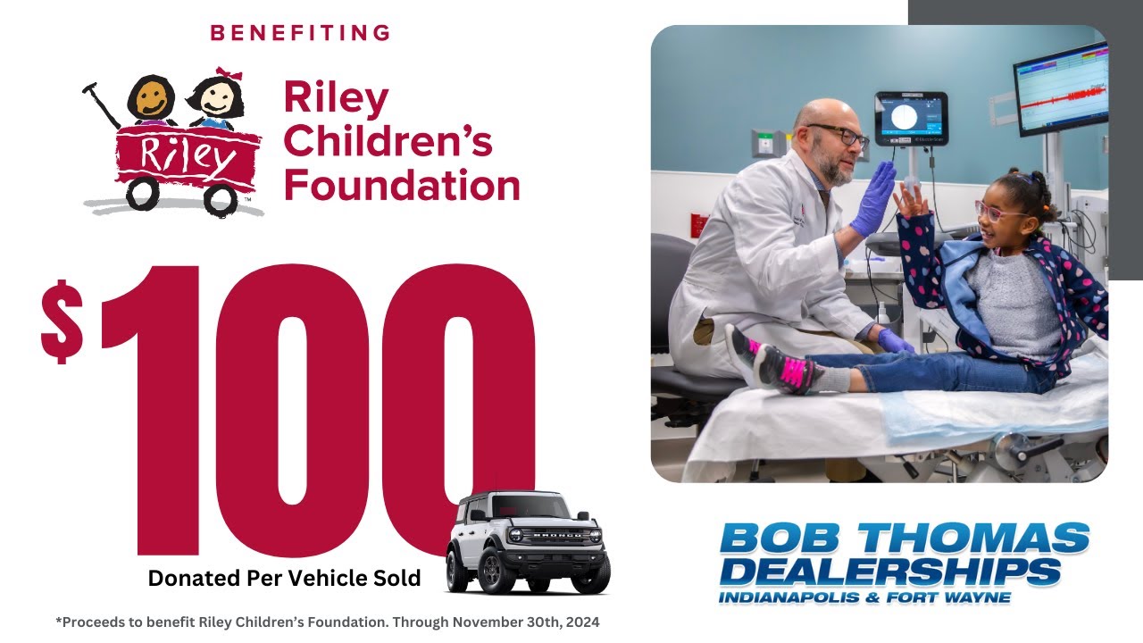 Drive for a Cause: Bob Thomas Ford Supports Riley Children's Foundation