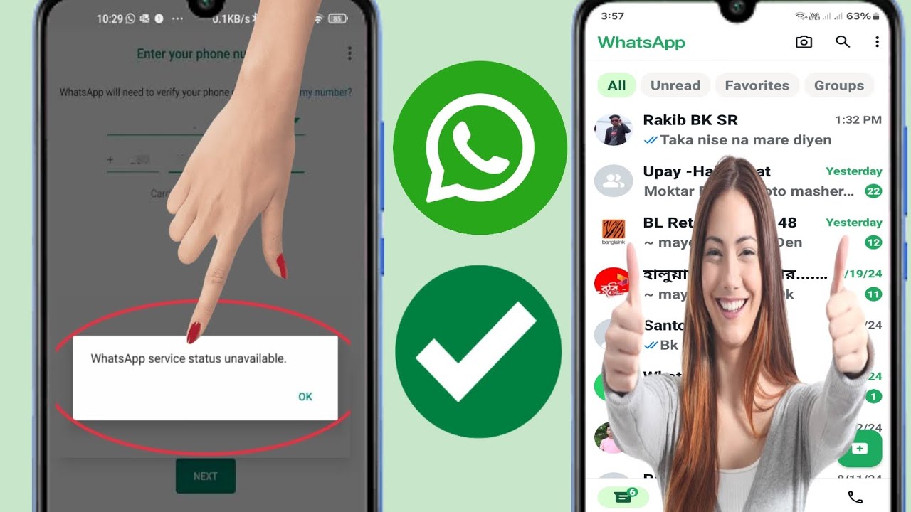 How To Fix Whatsapp Service Status Unavailable Error Problem (2024)