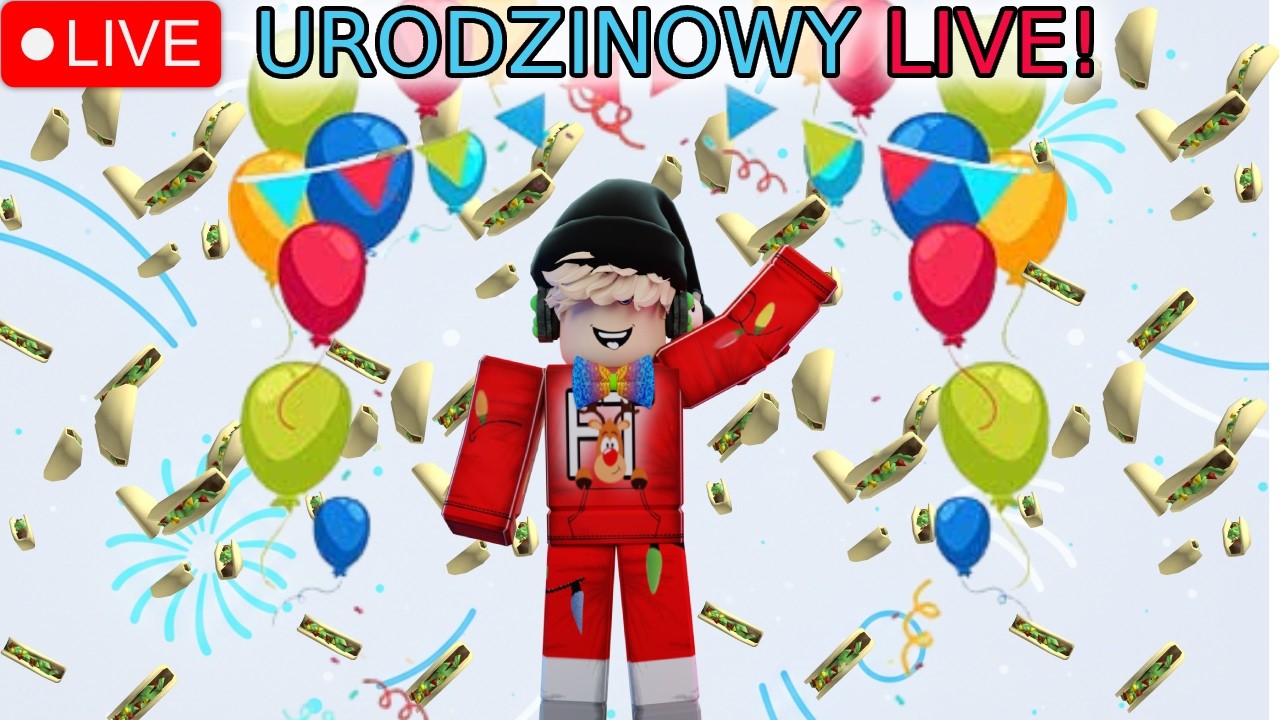 🟦🎉URODZINOWY LIVE🎉GRAMY Z WIDZAMI W RÓŻNE GRY NA ROBLOXIE🟦 WBIJAJ!