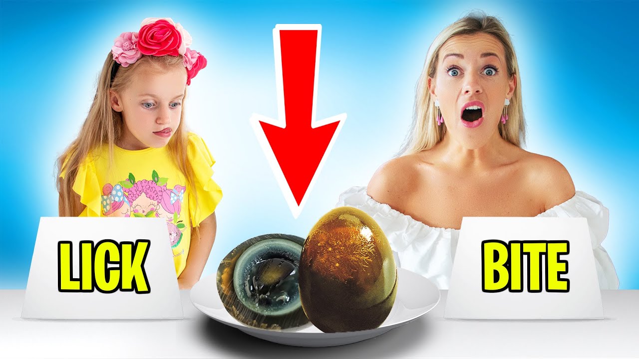 BITE, LICK or NOTHING CHALLENGE | Funny Food Challenge | Gaby Family